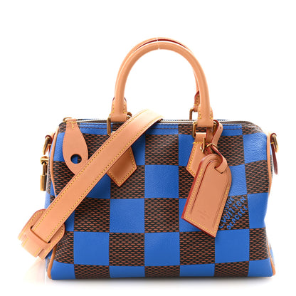 Louis Vuitton Damier Pop Speedy Bandouliere 25 Blue 1 of 9