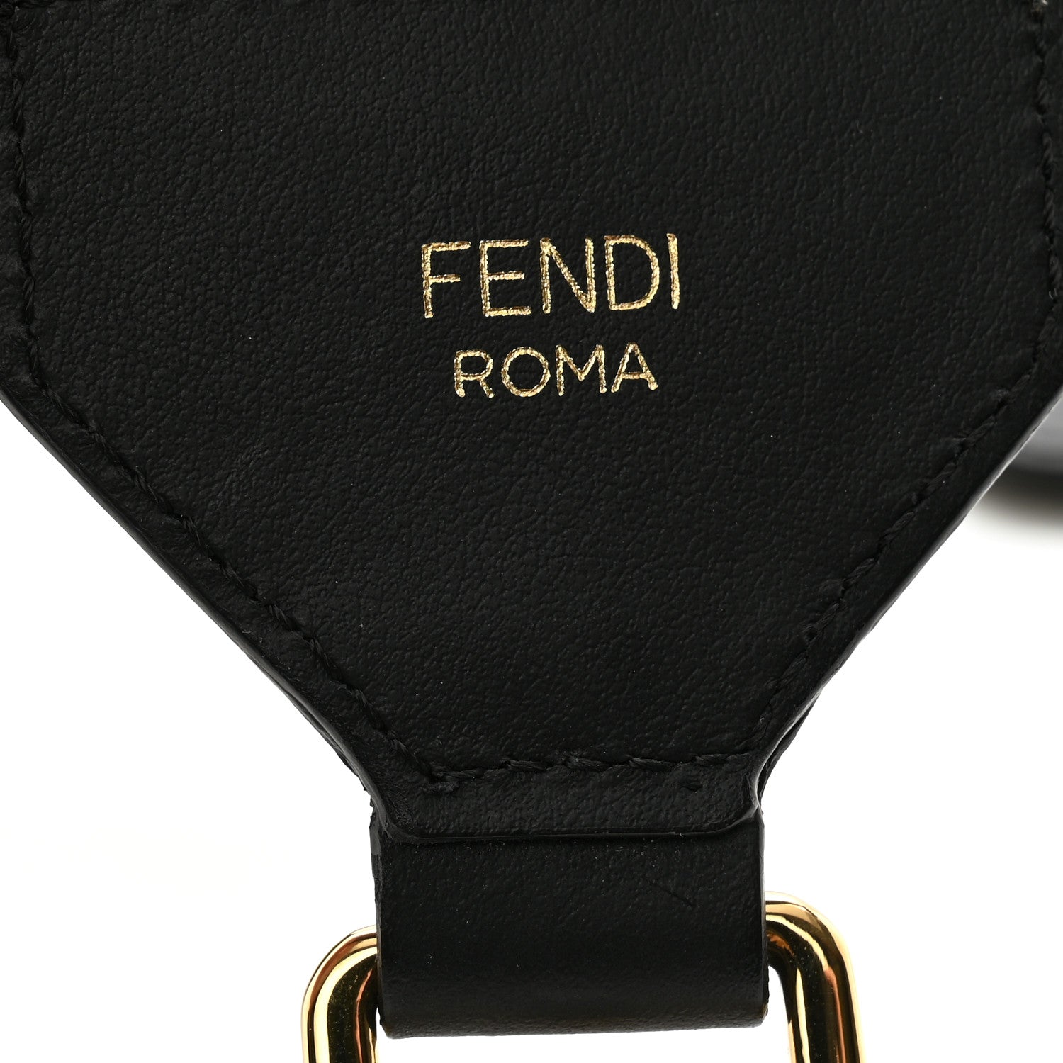 Fendi Cannete Ribbon Poly Vitello Century Logo Adjustable Strap You Rosa Antico Verde Black 3 of 4