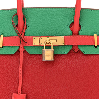 Hermes Togo Horseshoe Birkin 30 Rouge Casaque Rose Jaipur Menthe 8 of 10