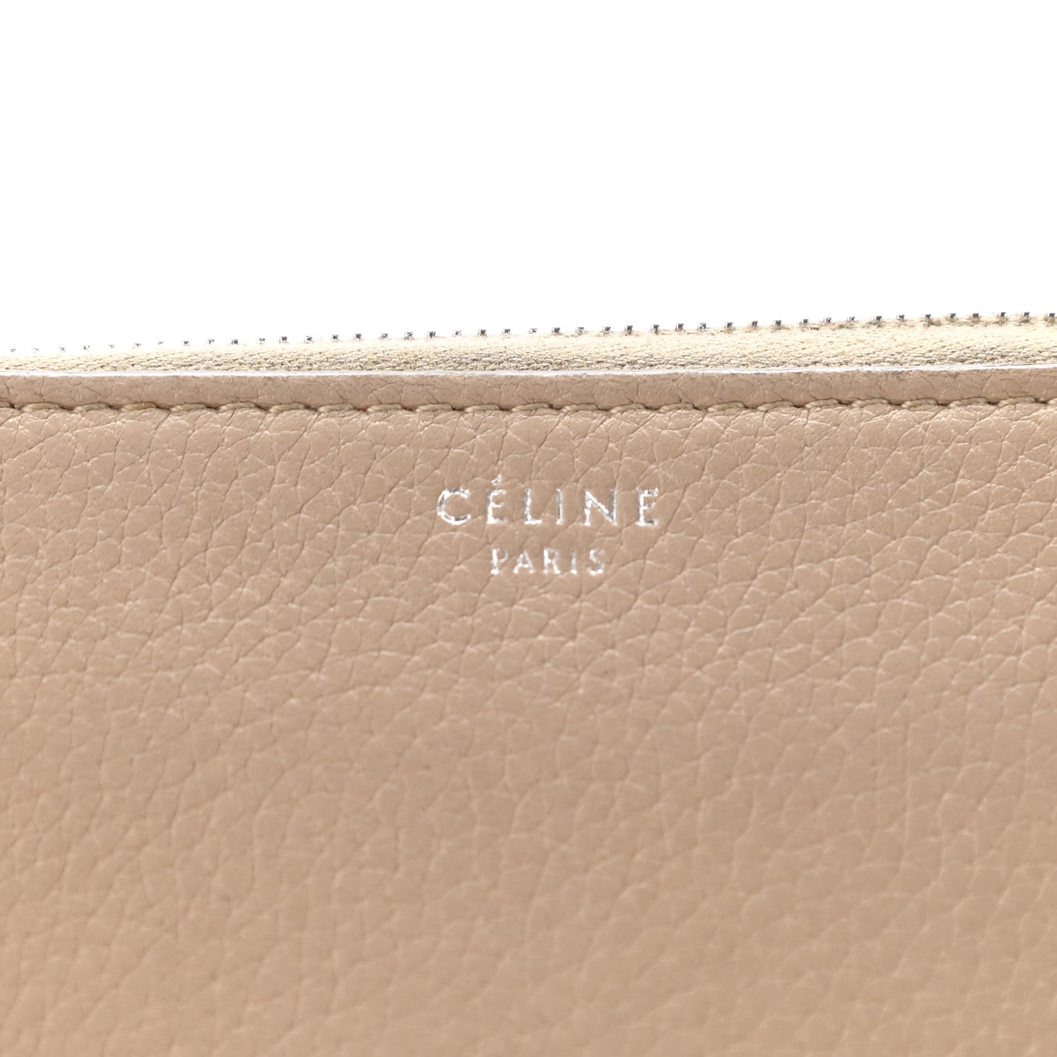 Celine Grained Calfskin Large Zip Around Multifunction Wallet Dune 5 of 15