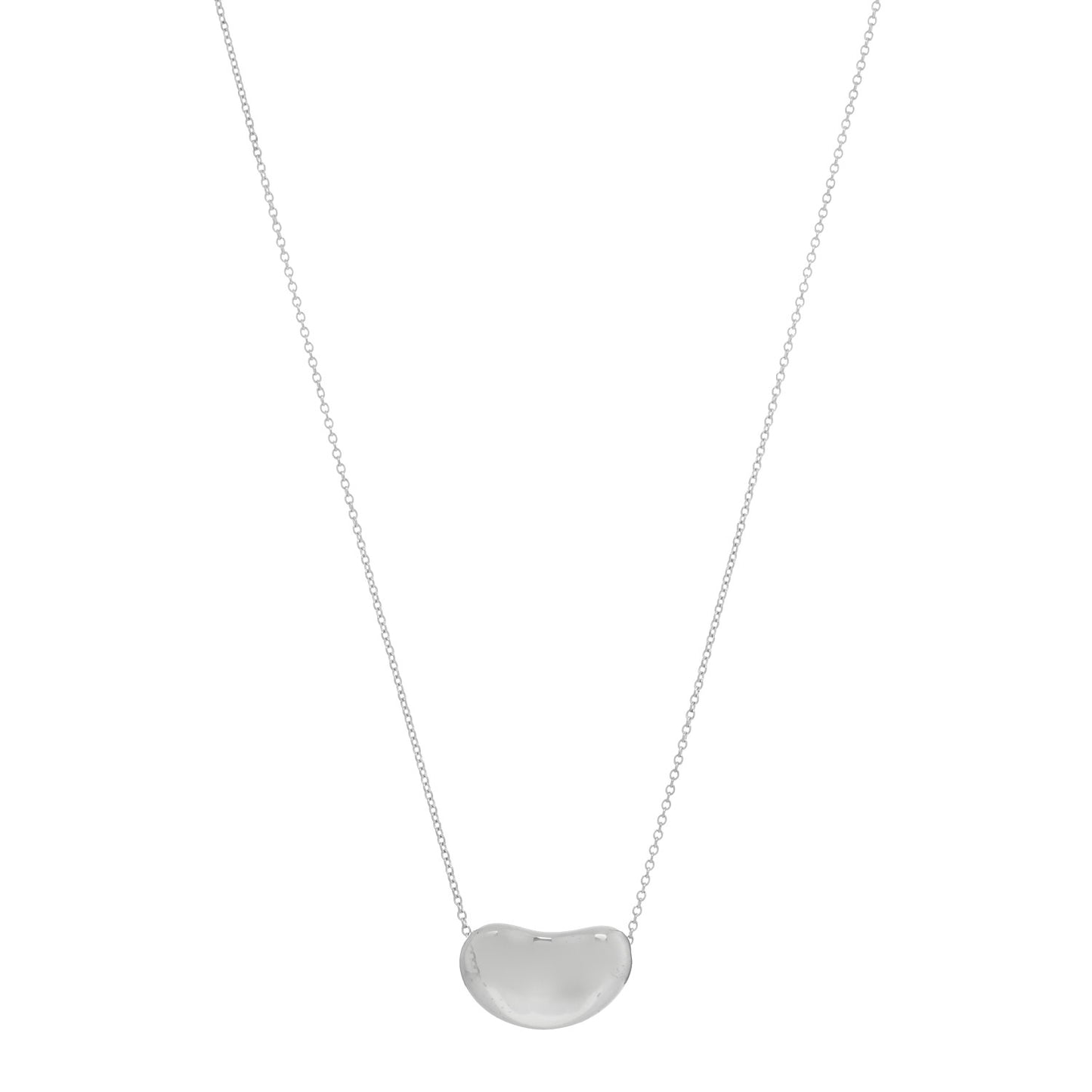 Sterling Silver 19mm Elsa Peretti Bean Pendant Necklace