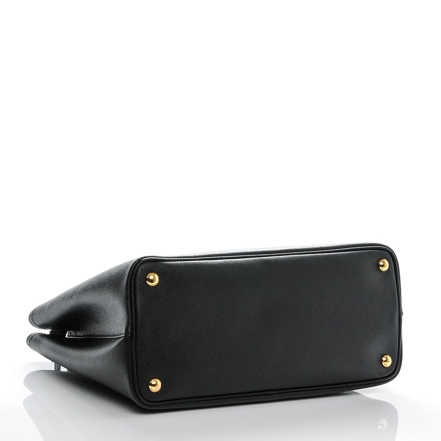 Saffiano Cuir Medium Double Bag Black Fuoco
