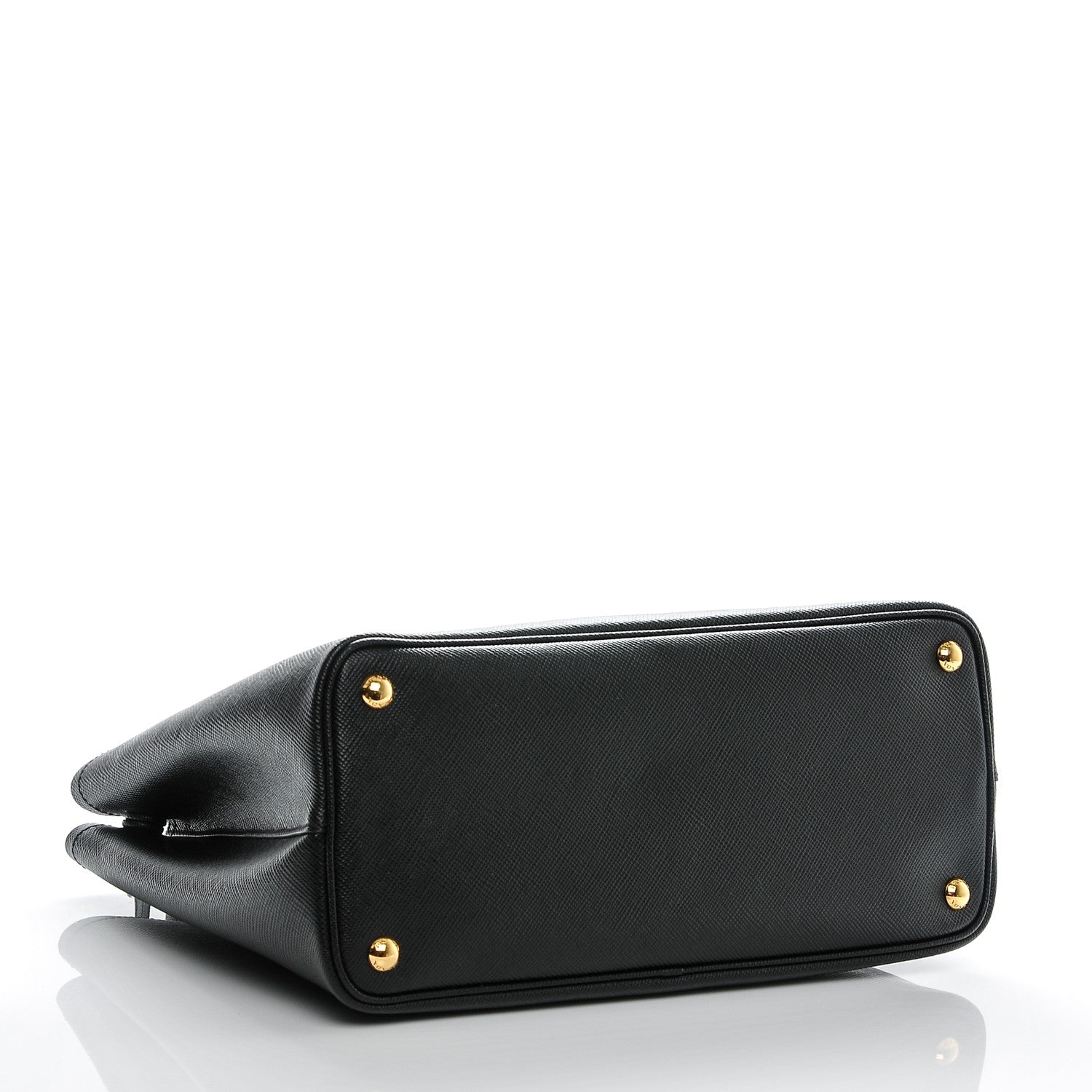 Prada Saffiano Cuir Medium Double Bag Black Fuoco 4 of 7