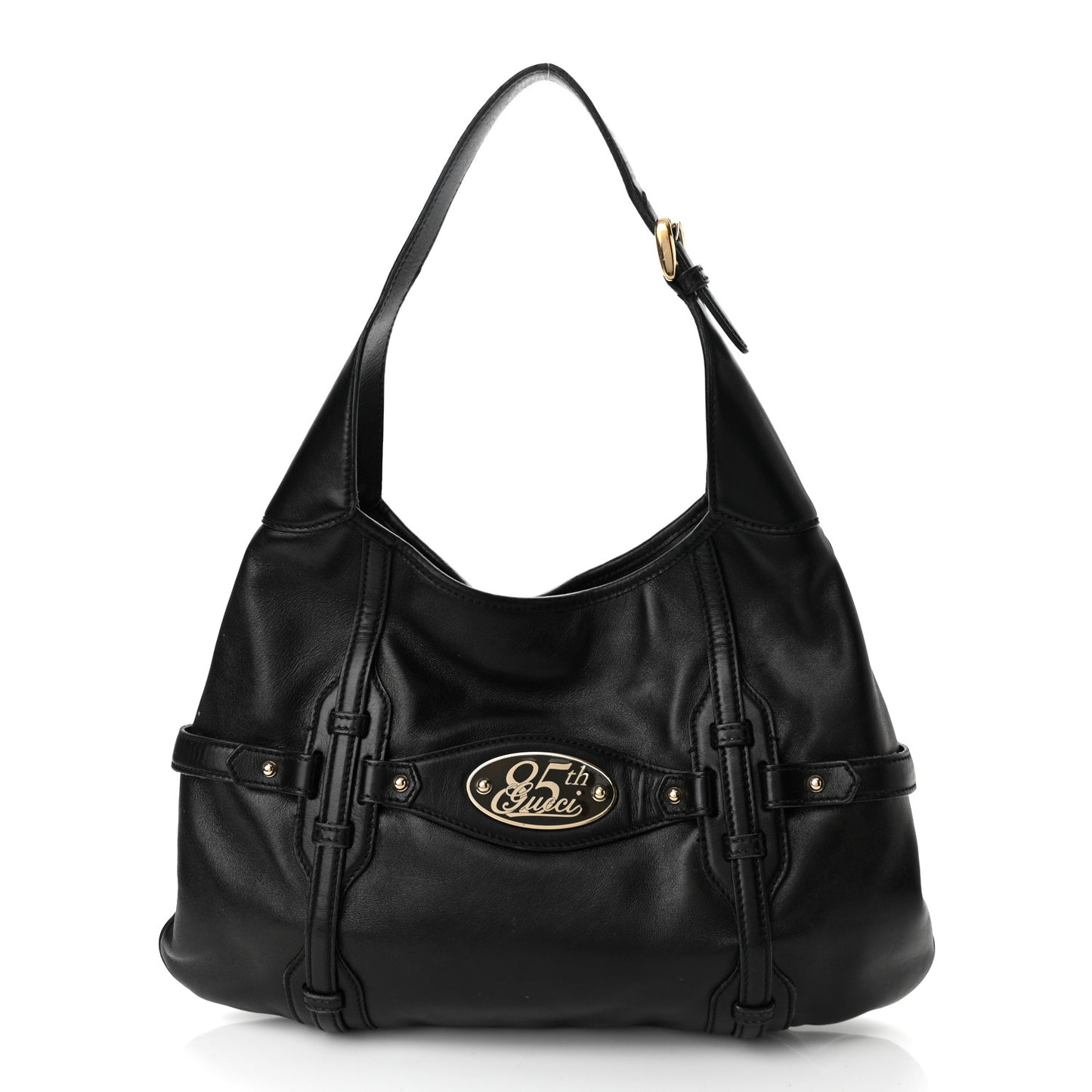 Calfskin Horsebit 85th Anniversary Hobo Black