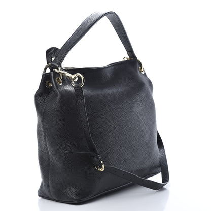 Gucci Pebbled Calfskin Large Soho Hobo Black 3 of 17