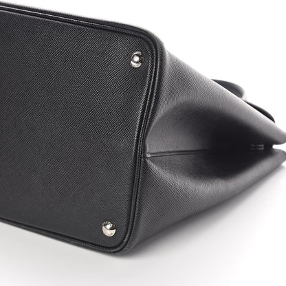 Prada Saffiano Cuir Convertible Top Handle Tote Black 9 of 9