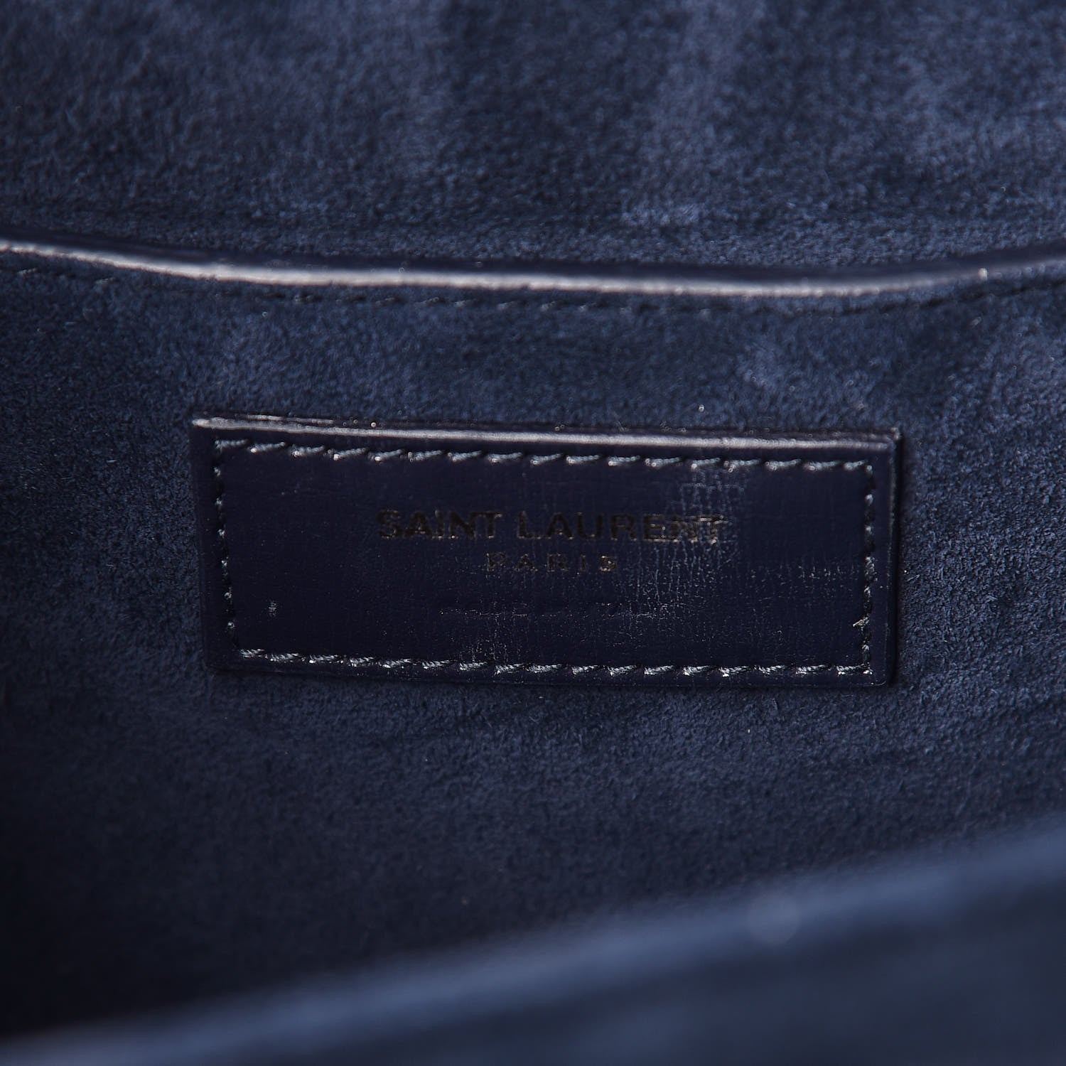 Saint Laurent Calfskin Medium Bellechasse Satchel Navy 6 of 13