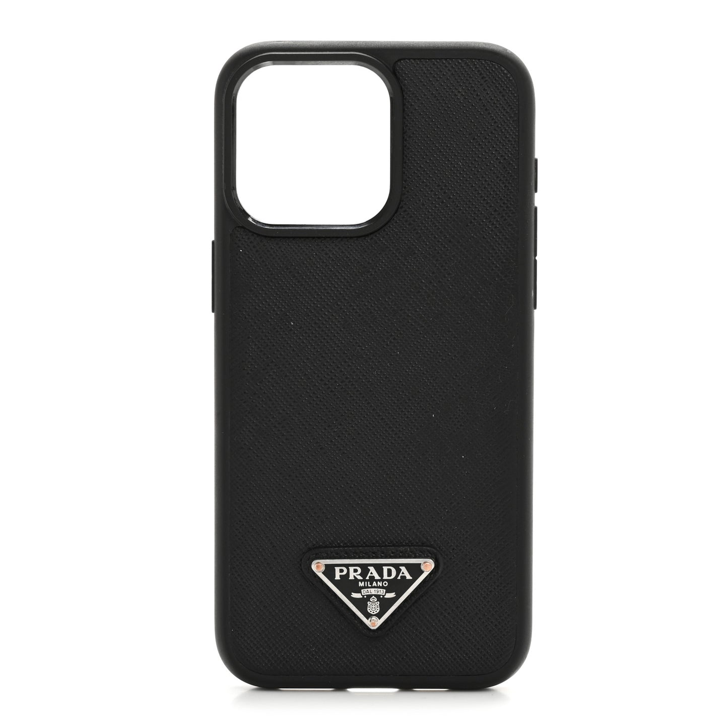 Saffiano Metal iPhone 13 Pro Max Case Black