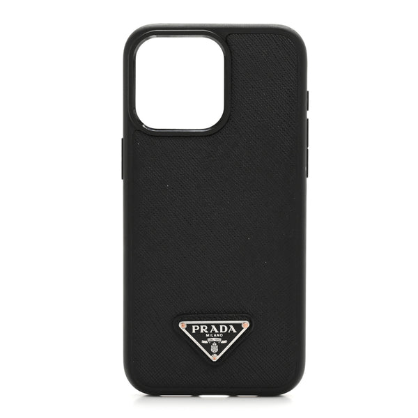 Prada Saffiano Metal iPhone 13 Pro Max Case Black 1763601