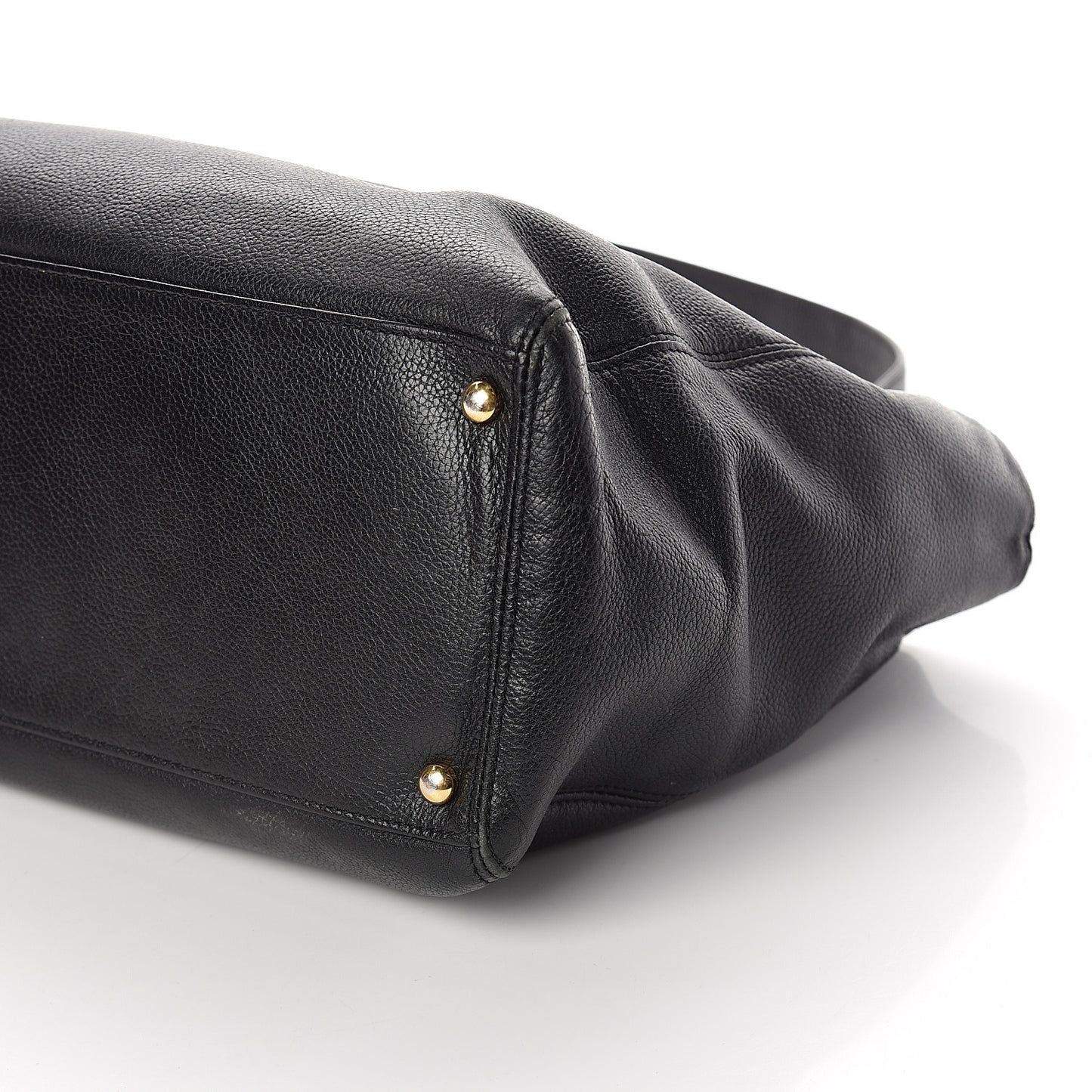 Calfskin Cerf Shopper Tote Black