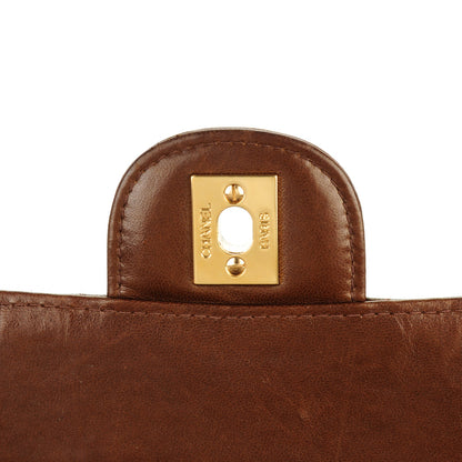 Chanel Lambskin Quilted Jumbo Single Flap Brown 6 of 9