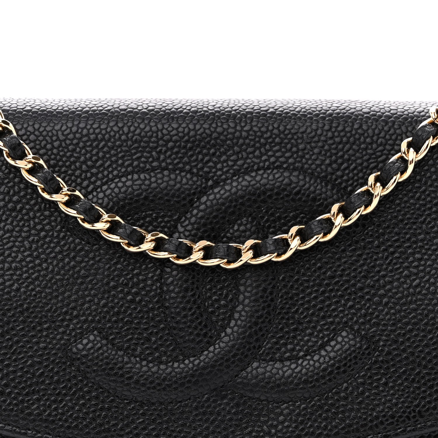Chanel Caviar Timeless CC Wallet On Chain WOC Black 9 of 13
