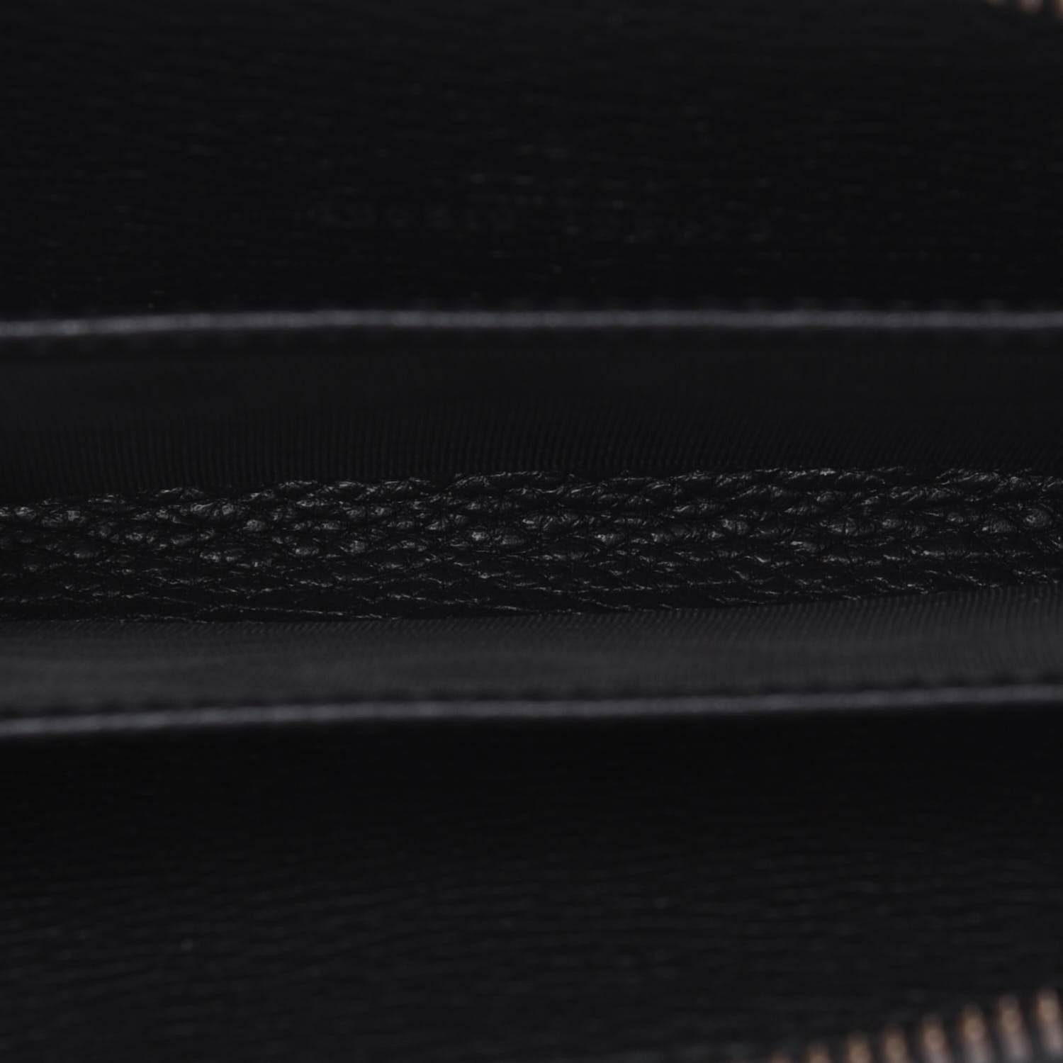 Gucci Calfskin Logo Zip Around Card Case Black 5 of 9