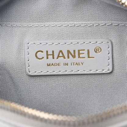 Chanel Iridescent Calfskin Quilted Day Trips Camera Case Light Grey 5 of 11