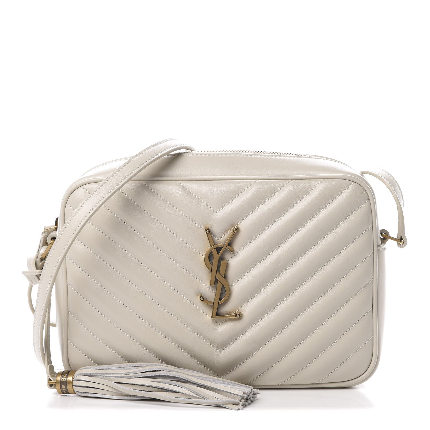 Saint Laurent Calfskin Matelasse Monogram Lou Camera Bag Crema Soft 1 of 10