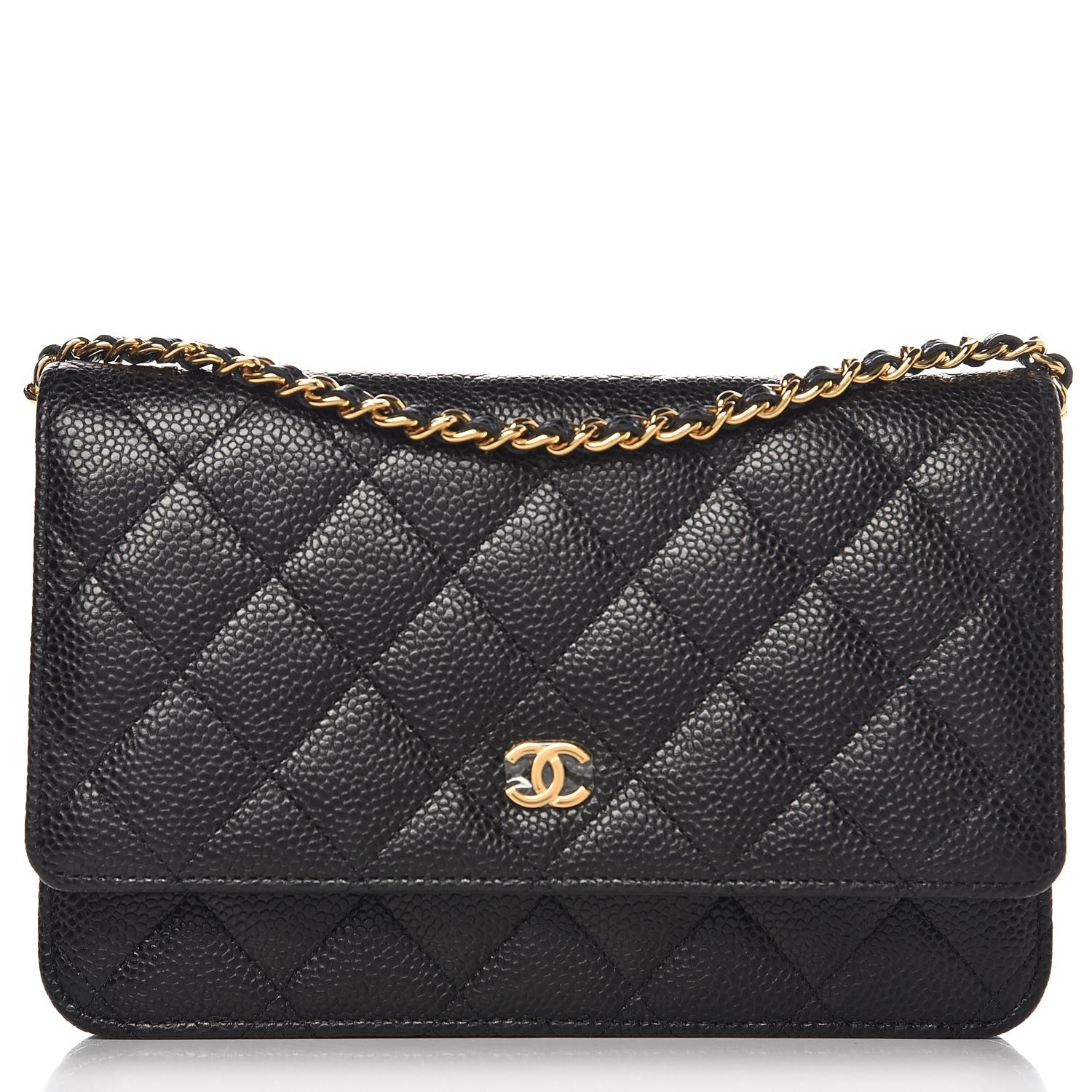 Chanel Caviar Quilted Wallet On Chain WOC Black 1 of 9