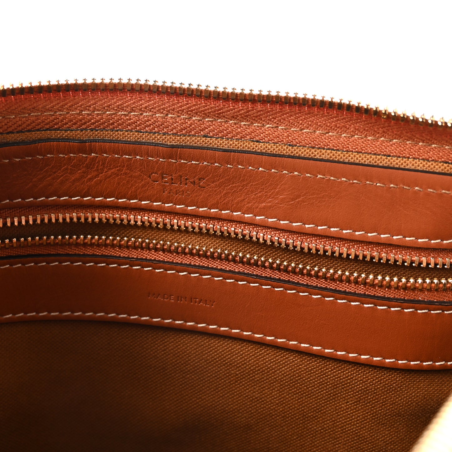 Triomphe Canvas Calfskin Boston Bag Tan