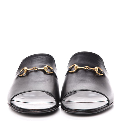 Gucci Malaga Kid Horsebit Slide Sandals 37.5 Black 3 of 10