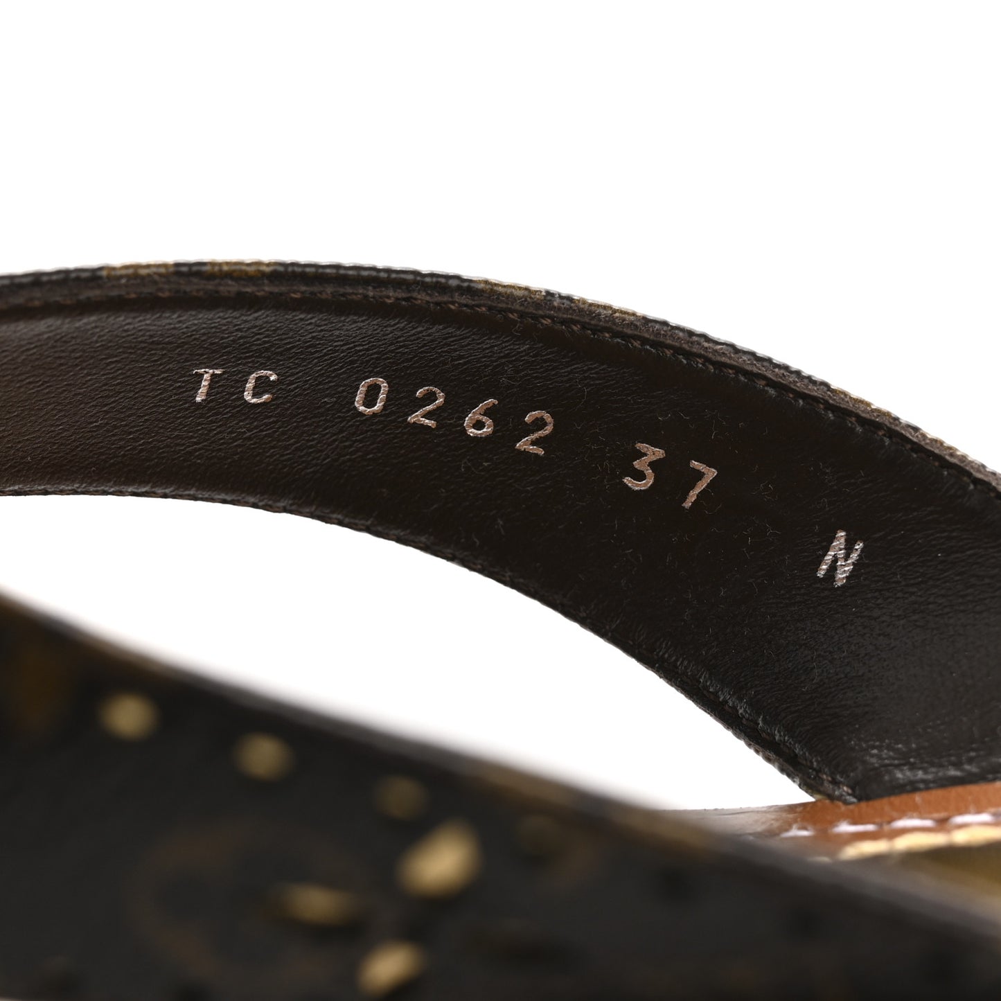 Monogram Sunny Flat Thong Sandals 37 Brown
