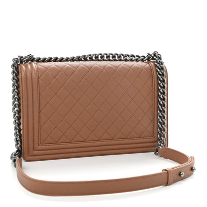 Chanel Caviar Quilted New Medium Boy Flap Camel 3 of 12