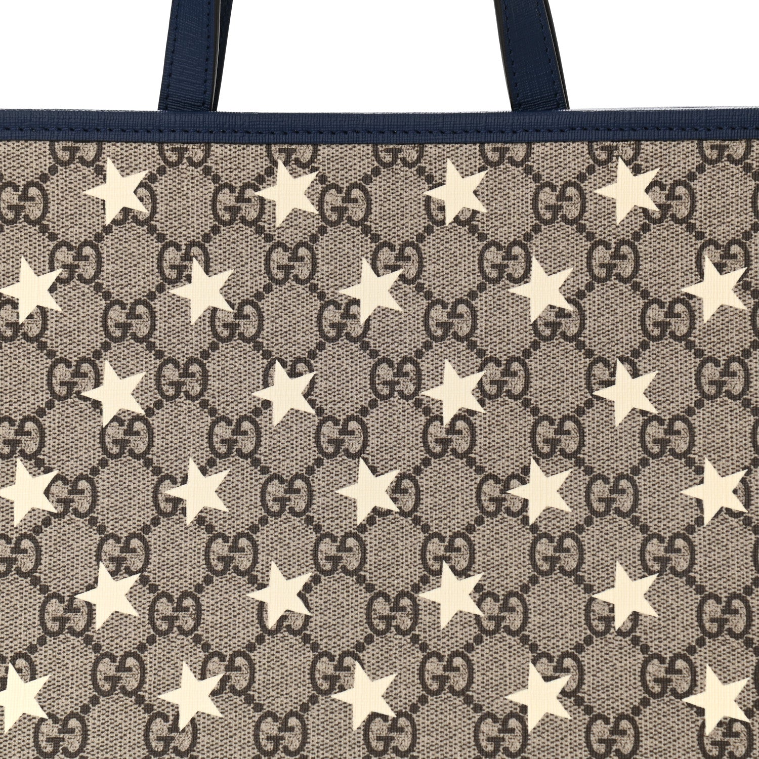 Gucci GG Supreme Monogram Stars Childrens Tote Beige Ebony Yellow Royal 8 of 10