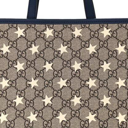 Gucci GG Supreme Monogram Stars Childrens Tote Beige Ebony Yellow Royal 8 of 10