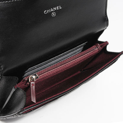 Chanel Lambskin Quilted Small Flap Wallet Black 5 of 8
