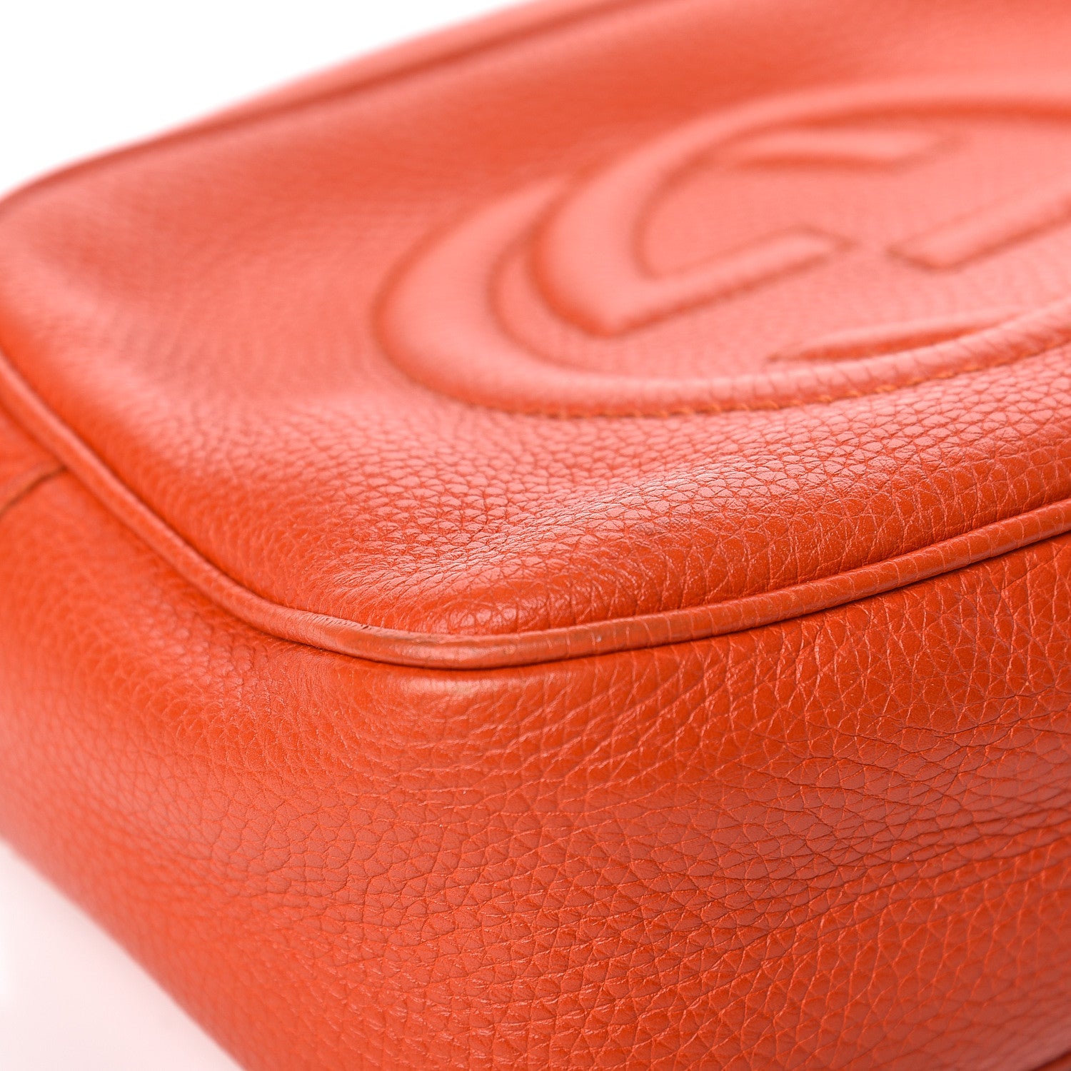 Gucci Pebbled Calfskin Small Soho Disco Bag Sun Orange 8 of 19