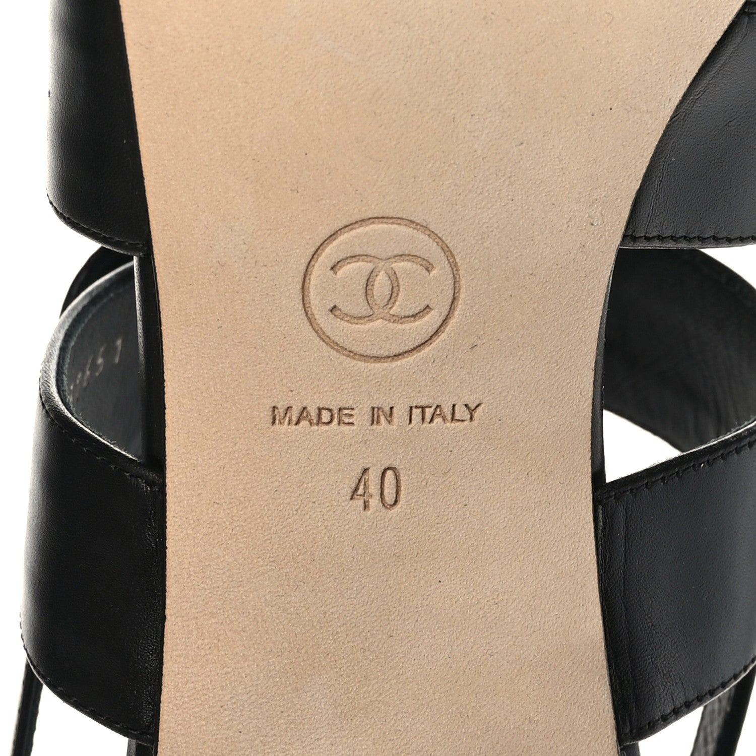Chanel Calfskin CC Turnlock Sandals 40 Black 8 of 9