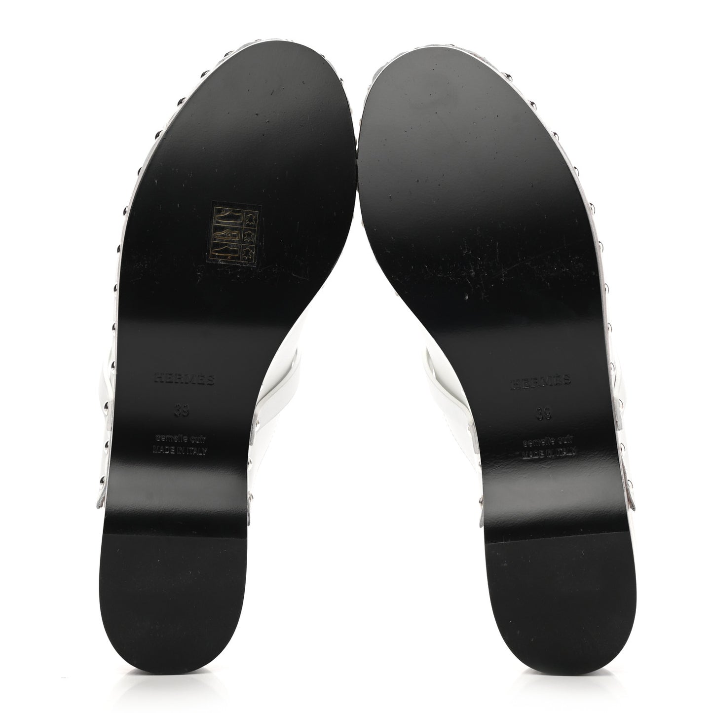 Calfskin Carlotta Mules 39 White