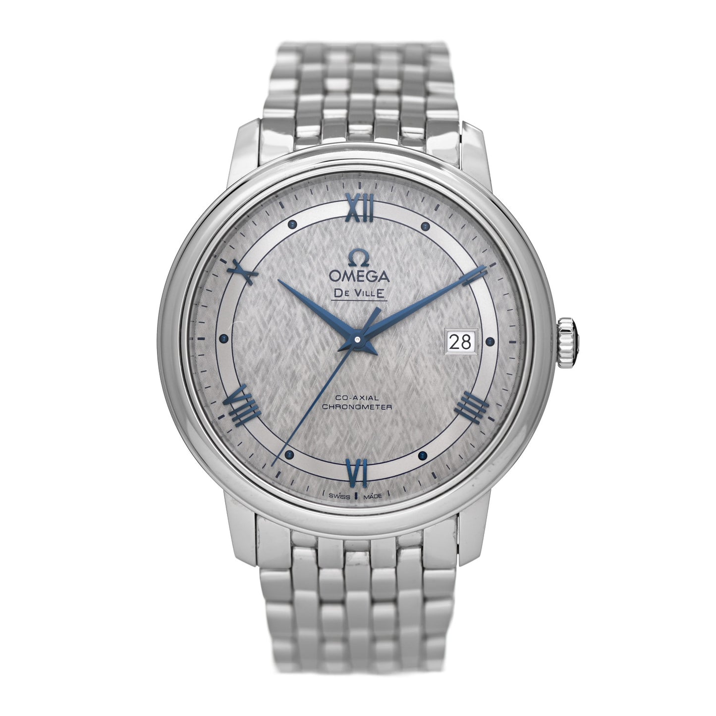 Stainless Steel 39mm De Ville Prestige Co-Axial Chronometer Automatic Watch Grey 424.10.40.20.06.002