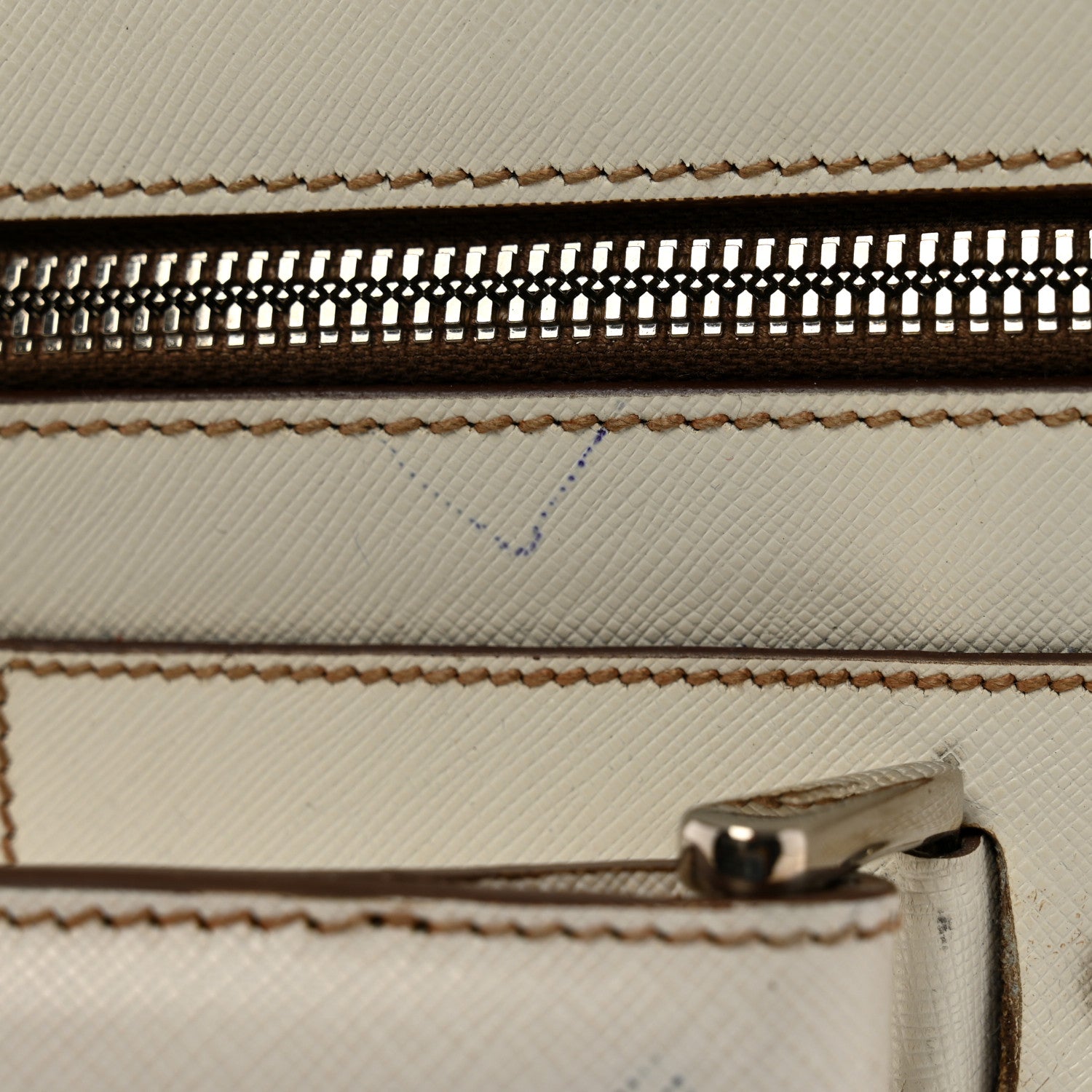 Prada Saffiano Travel Trolley Luggage White 11 of 15