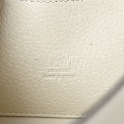 Valentino Garavani Pebbled Calfskin Medium Rockstud Flip Lock Crossbody Bag Light Ivory 7 of 7