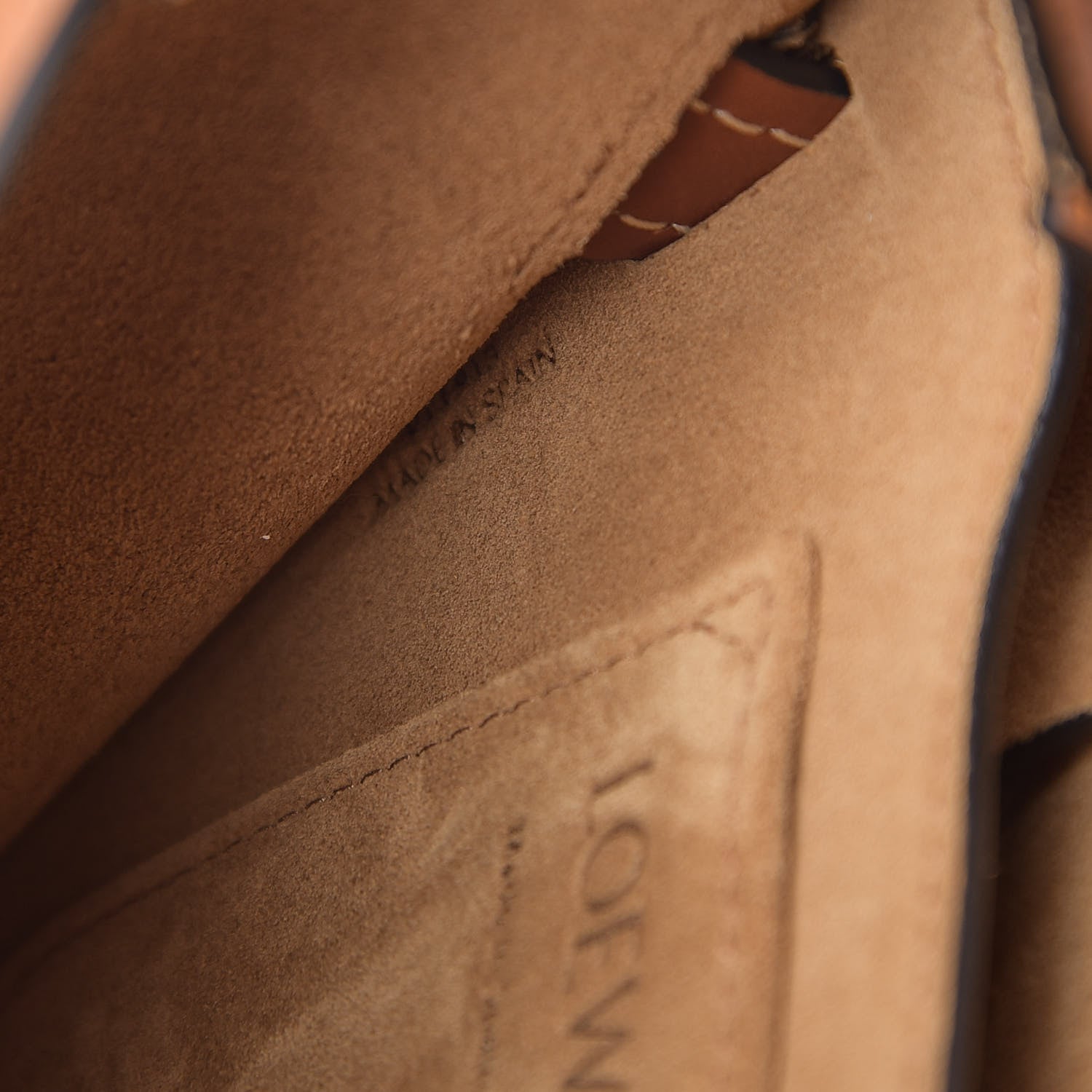 Loewe Grained Calfskin Small Gate Crossbody Bag Caramel Pecan 9 of 11
