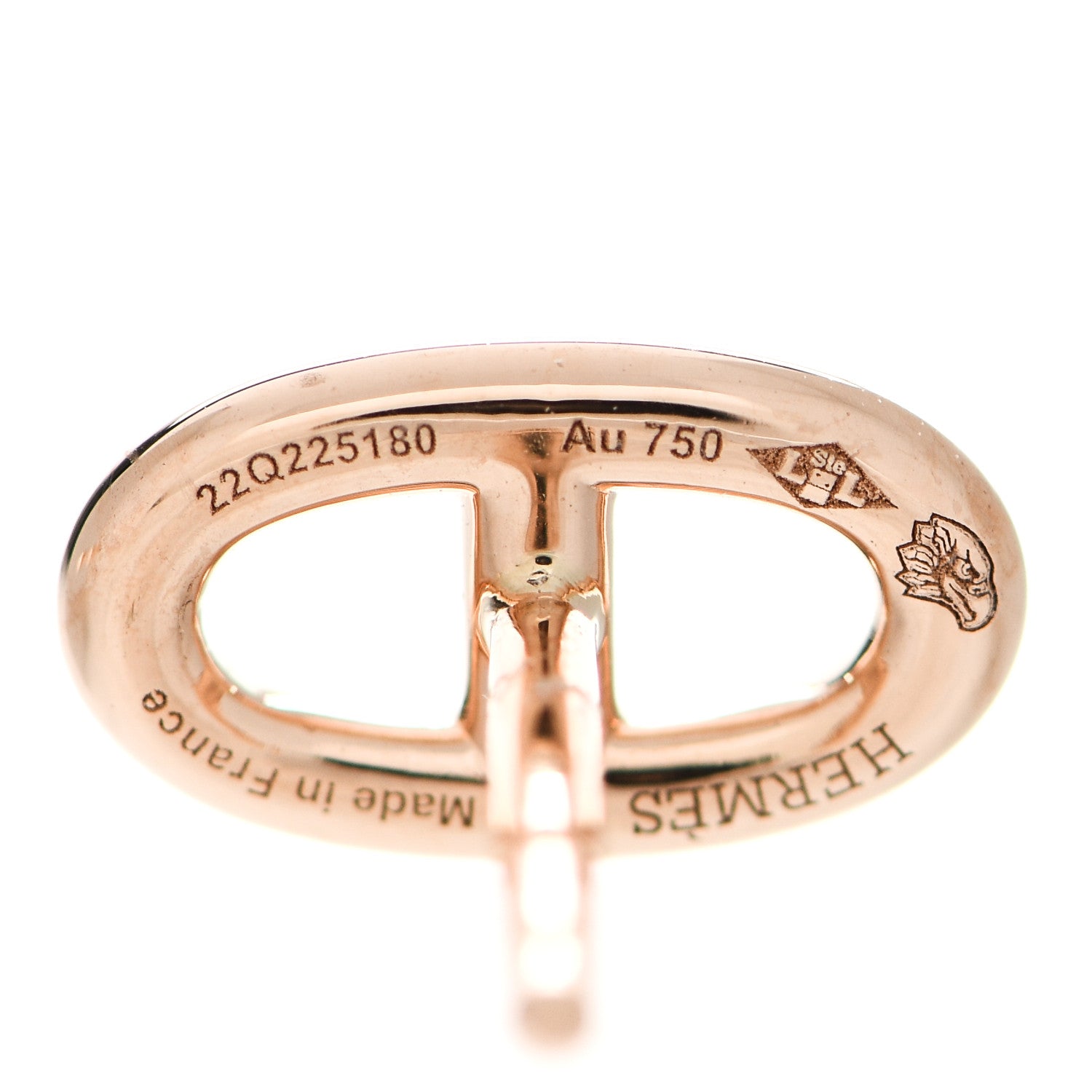 Hermes 18K Rose Gold TPM Farandole Stud Earrings 5 of 6