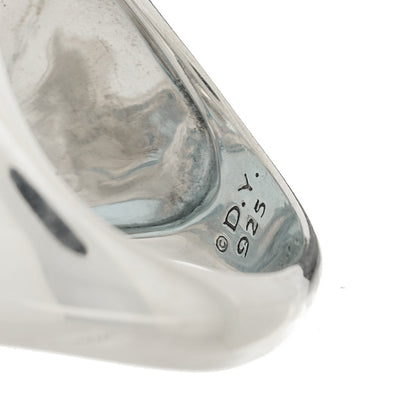 David Yurman Sterling Silver Blue Topaz 17mm Albion Ring 53 6.25 5 of 5