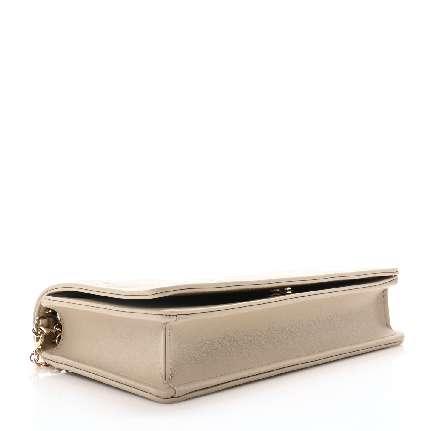 Lambskin Cannage Lady Dior Chain Wallet Corda