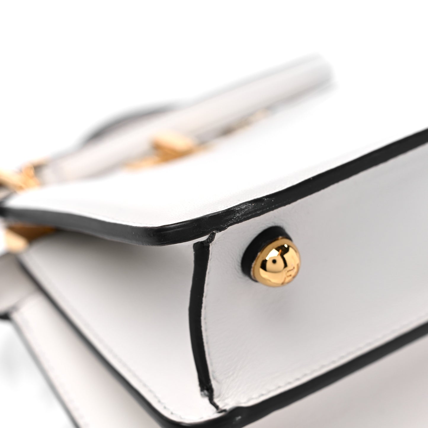 Shiny Nappa Petite Peekaboo I SEE U Satchel White