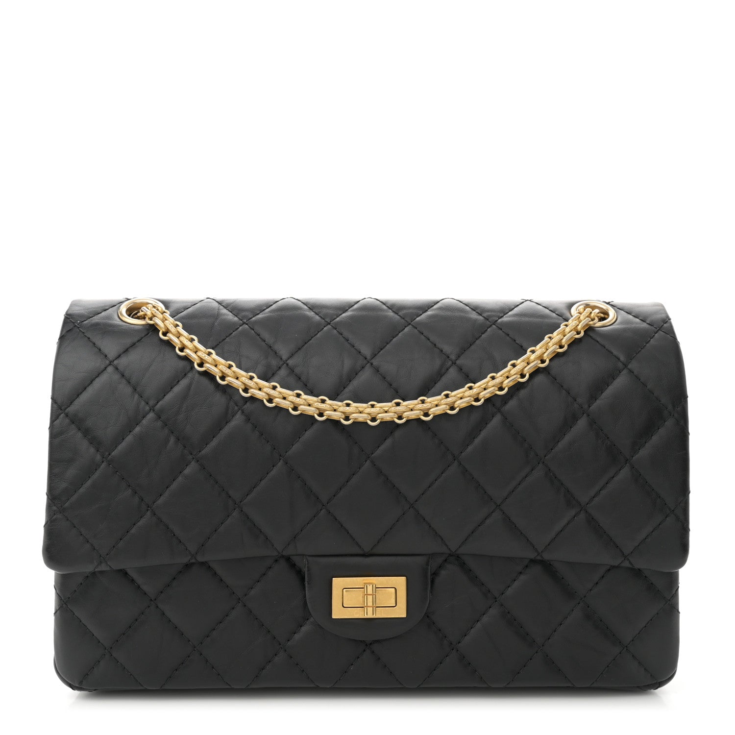 Chanel Aged Calfskin Quilted 2.55 Reissue 226 Flap Black 1 of 12