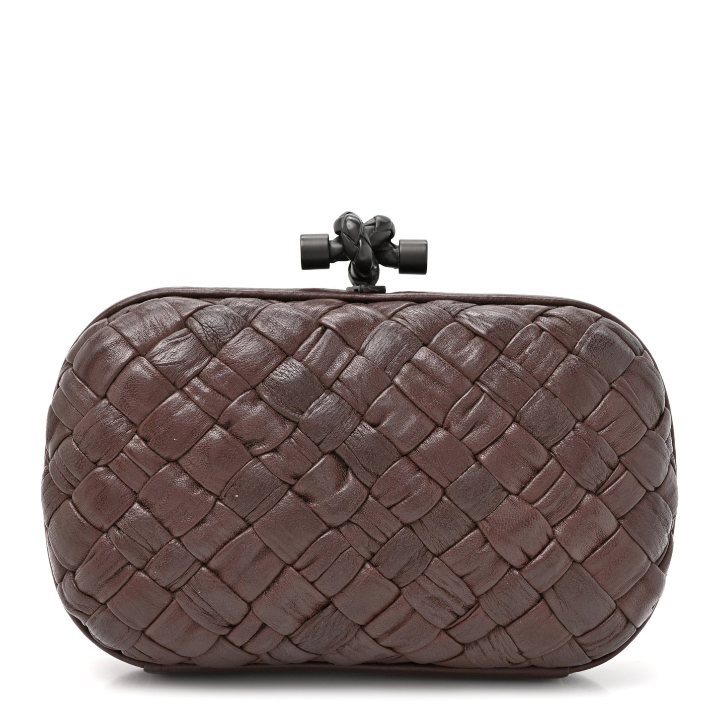 Nappa Intrecciato Knot Clutch Moro