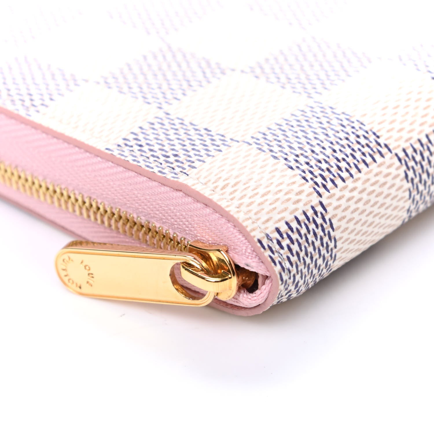 Louis Vuitton Damier Azur Zippy Coin Purse Rose Ballerine 7 of 9