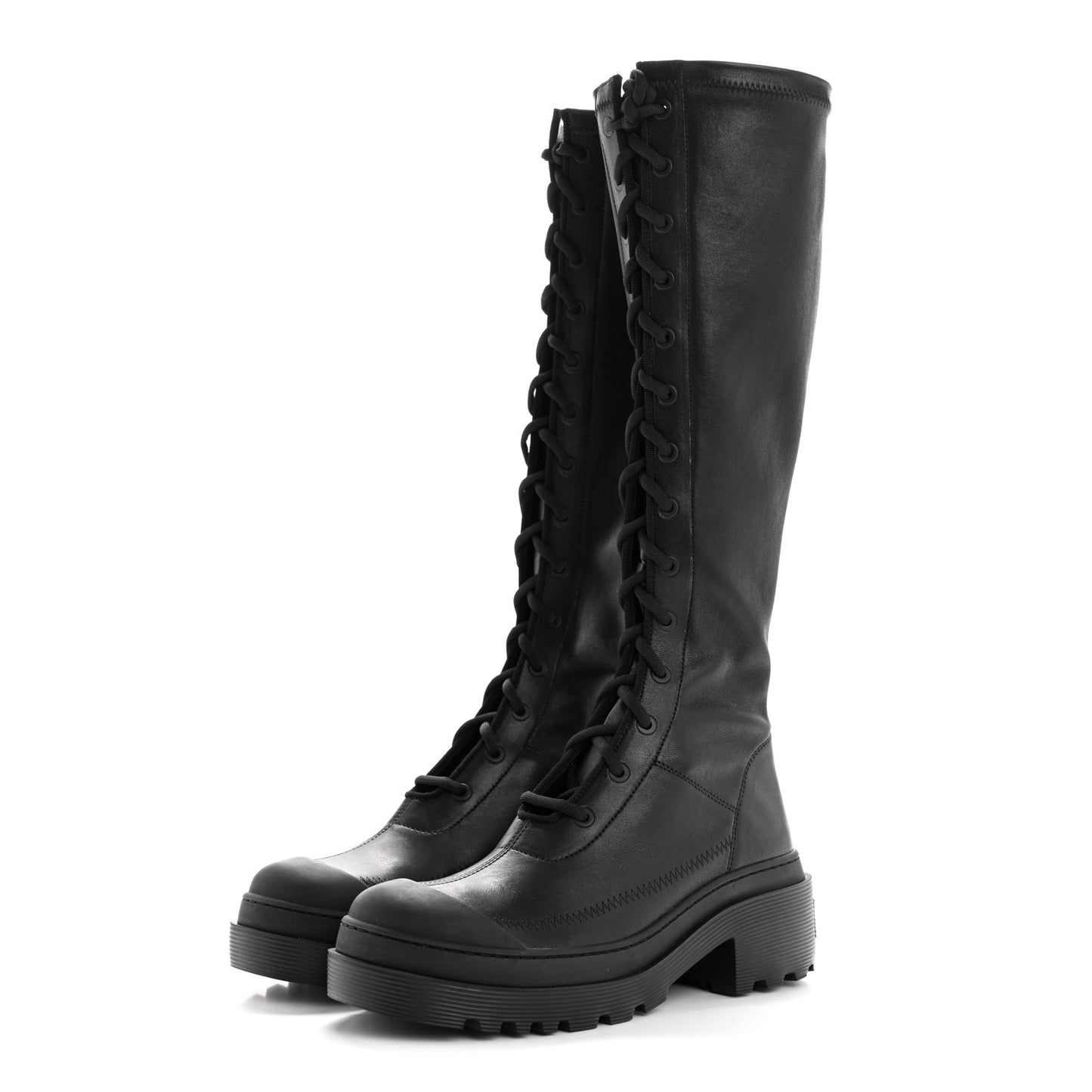 Nappa Stretch Dior Arcade High Boots 36 Black