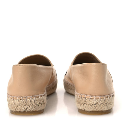 Chanel Lambskin CC Espadrilles 38 Beige Black 6 of 10