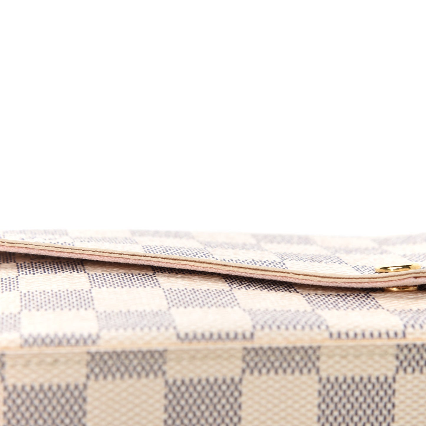 Damier Azur Pochette Felicie Chain Wallet Rose Ballerine