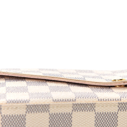 Louis Vuitton Damier Azur Pochette Felicie Chain Wallet Rose Ballerine 8 of 16