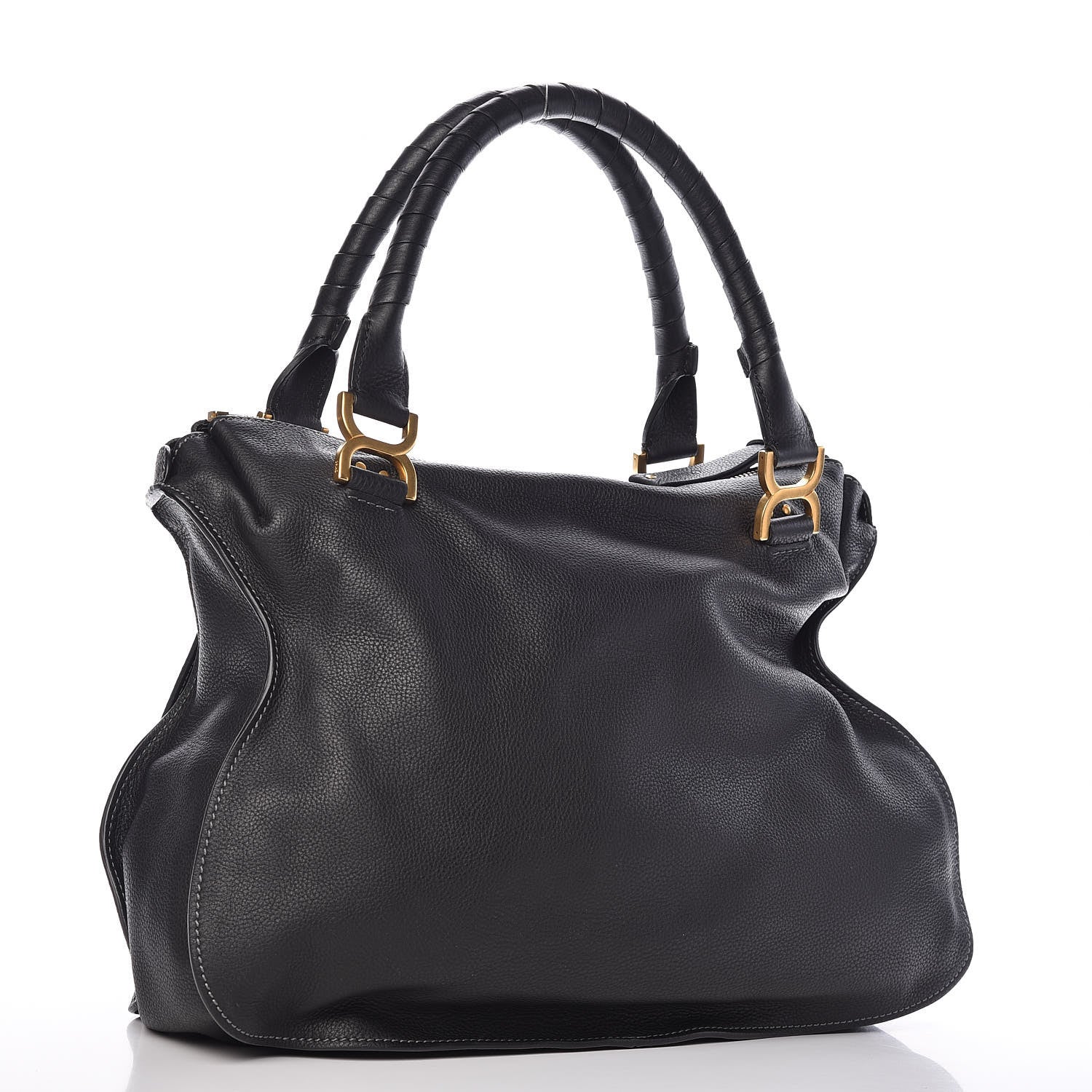 Chloe Calfskin Large Marcie Satchel Black 3 of 10