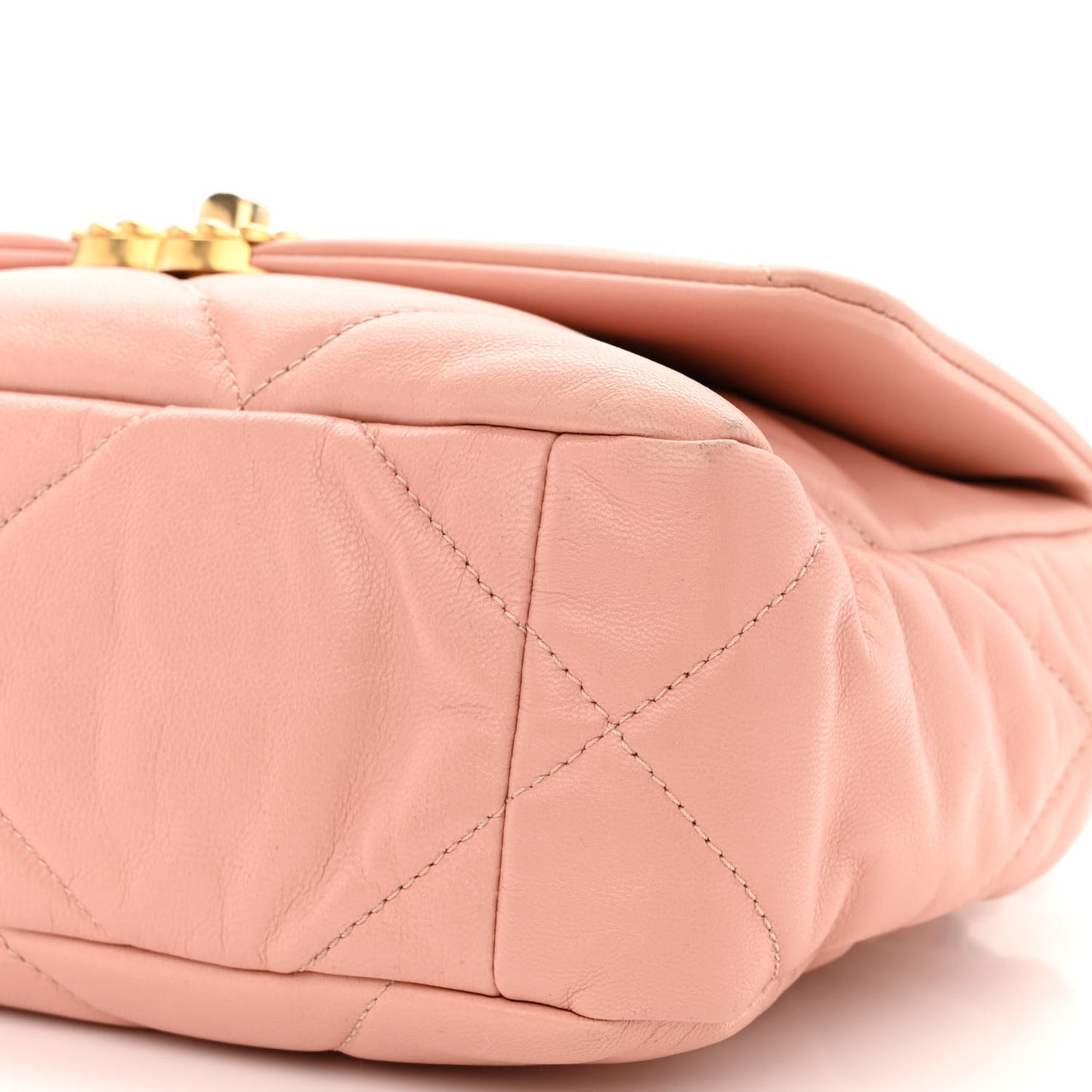 Goatskin Quilted Medium Chanel 19 Flap Light Pink