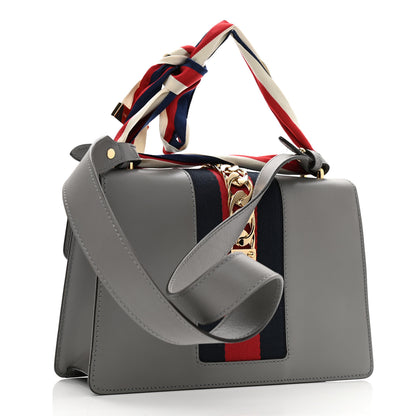 Gucci Calfskin Small Sylvie Shoulder Bag Deep Grey 3 of 12