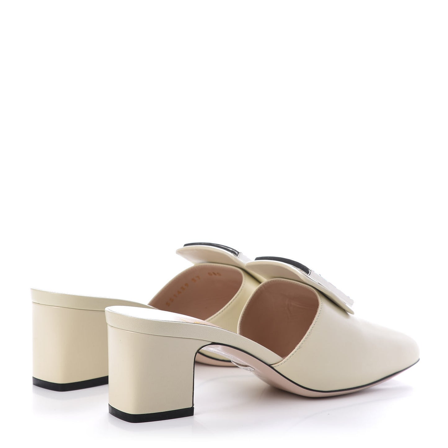 Malaga Kid Crystal Square G Madelyn Mules 37 Vintage White