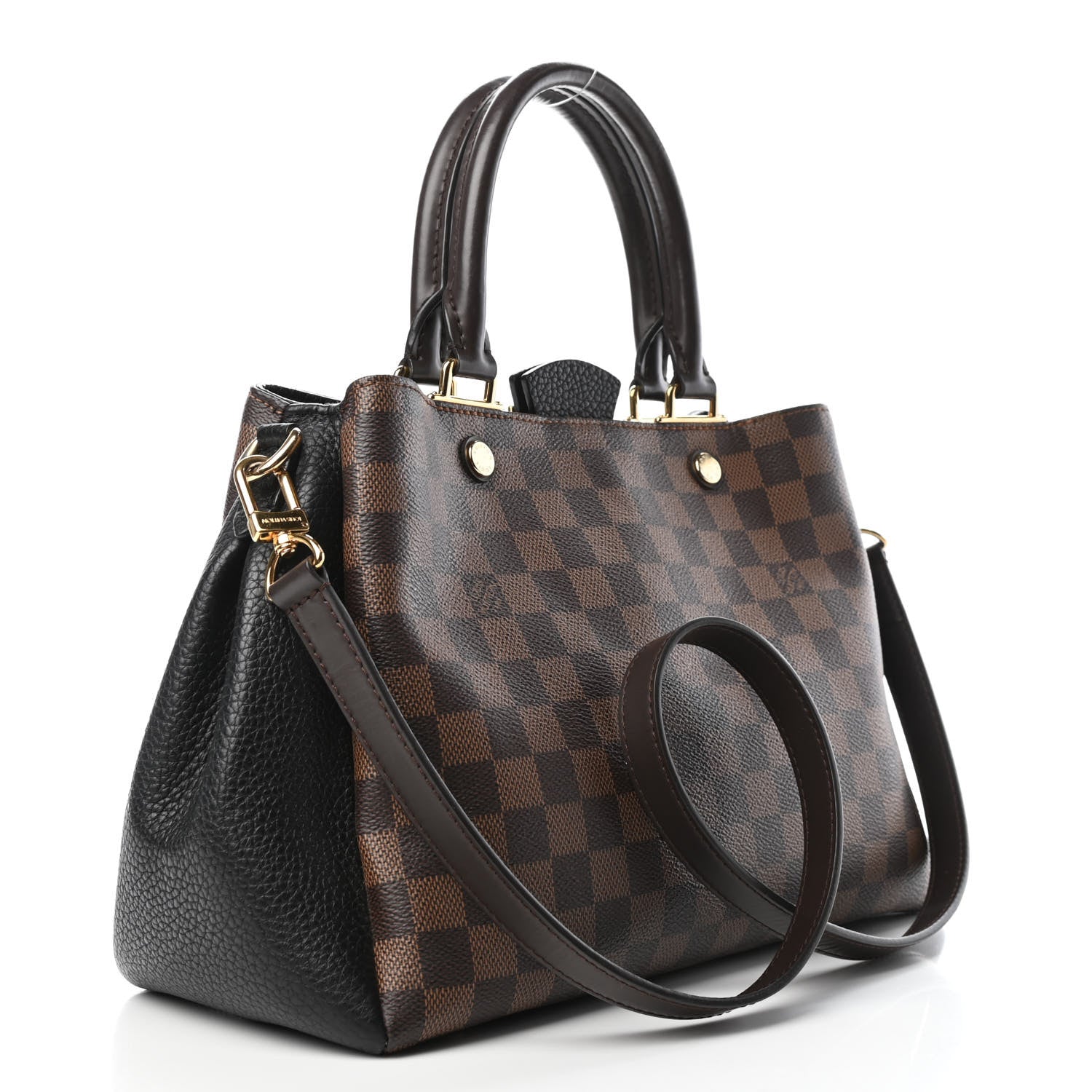 Louis Vuitton Damier Ebene Cuir Taurillon Brittany Black 2 of 11